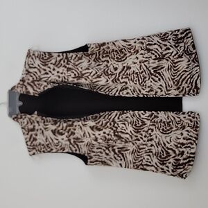 Unbranded Reversible Brown Animal Print Vest M/L